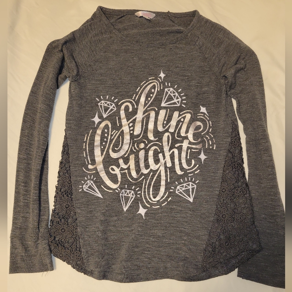 Girls Green Soda Size Large Long Sleeve